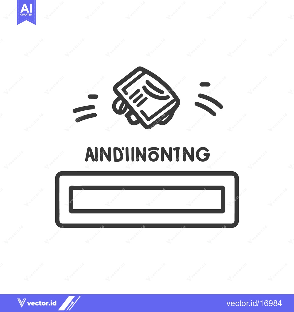 Premium Vector dari A falling object above an open rectangular space with text