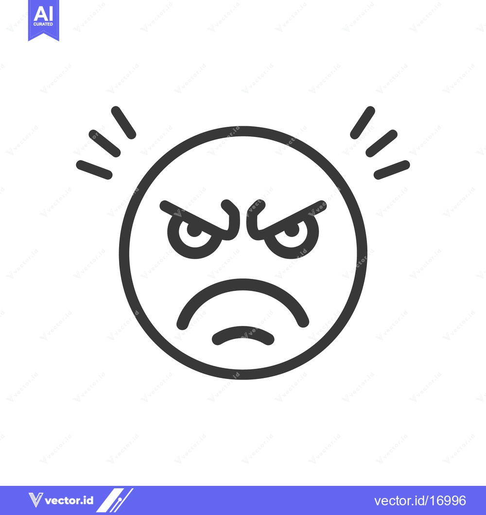 Premium Vector dari An illustrated circle representing an expression of intense anger