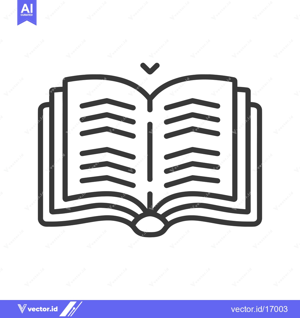 Premium Vector dari An Open Book with a Downward Arrow Icon