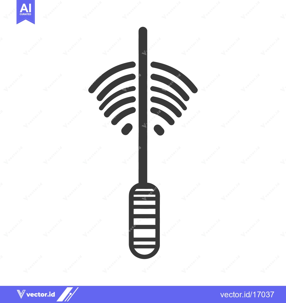 Premium Vector of An illustrated graphic depicting a communications antenna and wireless