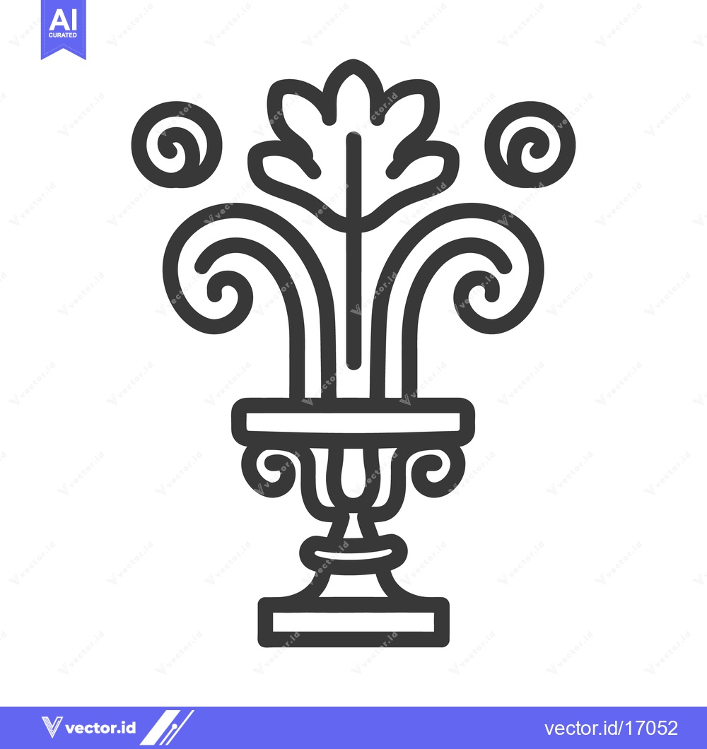 Premium Vector of Decorative floral emblem with swirls and stylized design elements