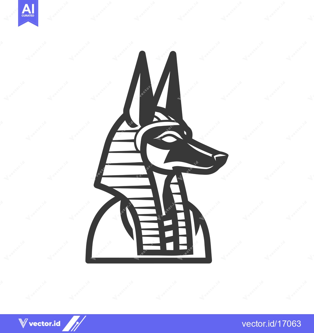 Premium Vector of Anubis, the Egyptian God of the Dead, Depicted as a Jackal