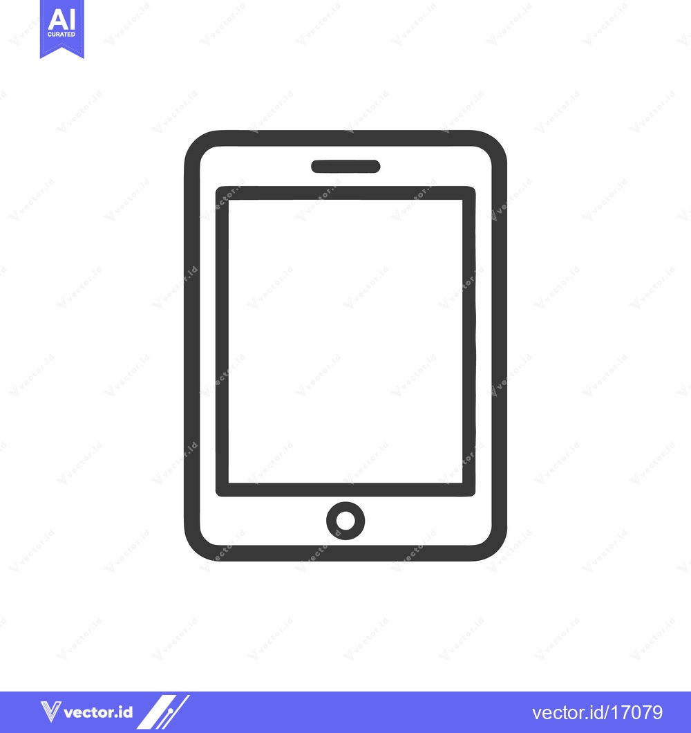 Premium Vector dari Minimalist Tablet Icon: Sleek Design for Modern Technology Interface