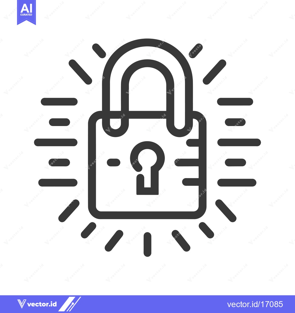 Premium Vector dari A padlock icon with a keyhole and a shining effect