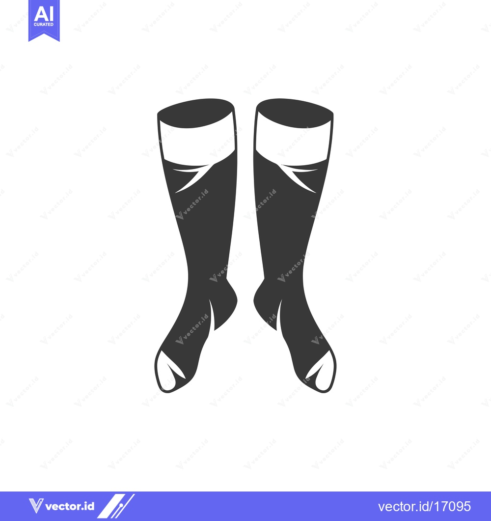 Premium Vector dari A pair of black and white socks with white cuffs