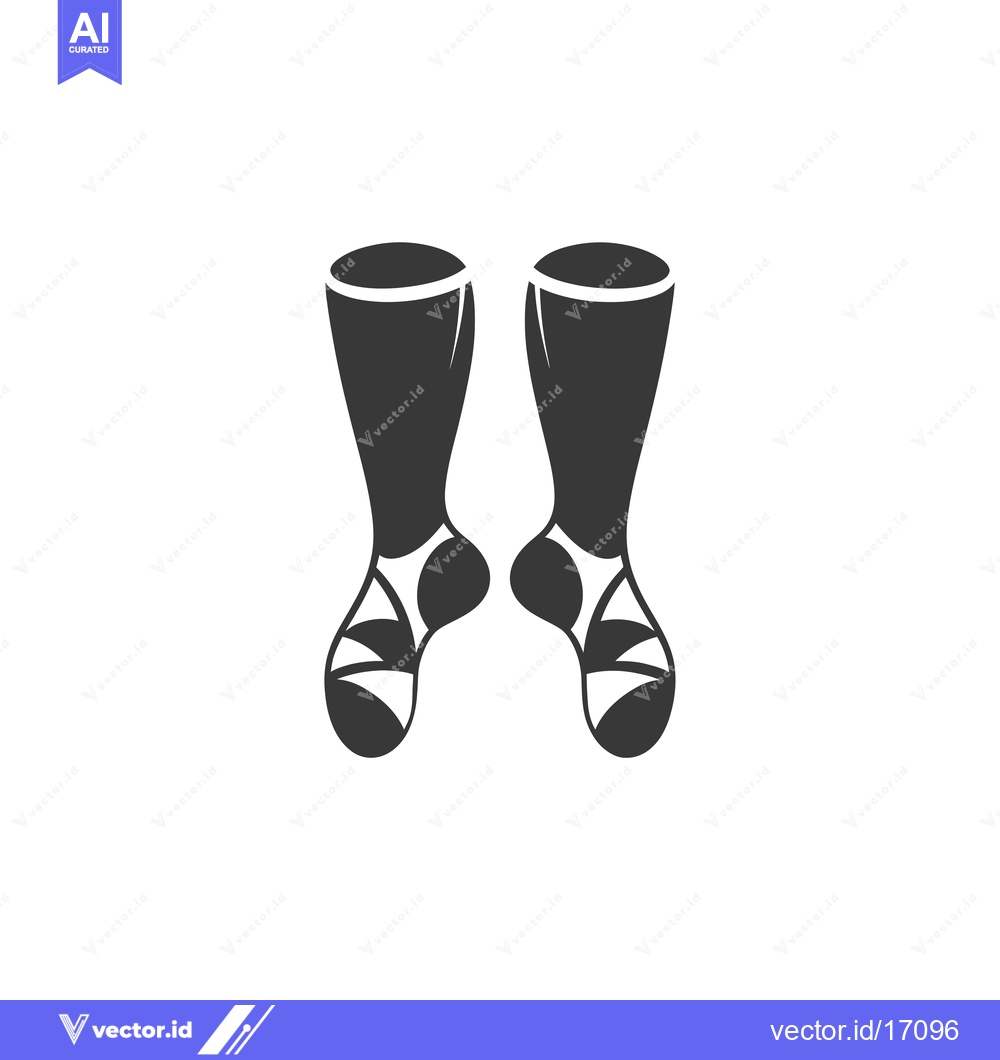 Premium Vector of A pair of black and white socks with white stripes on the ankles and t