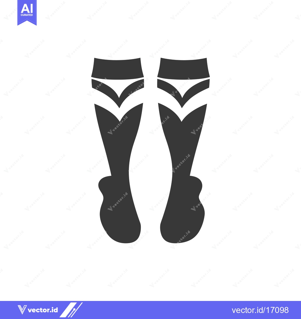 Premium Vector of A pair of simple black and white socks with a geometric design