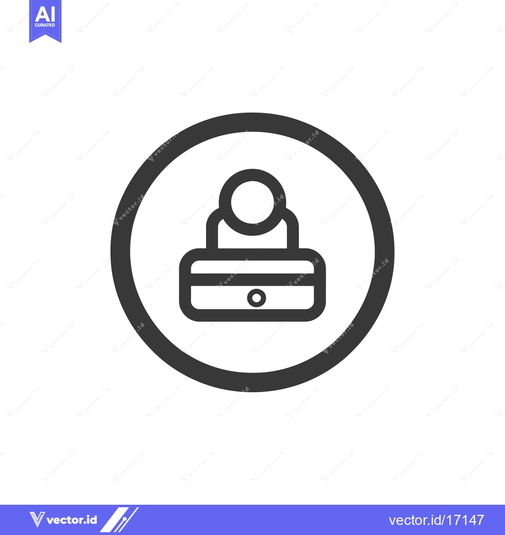 Premium Vector dari A person holding a credit card inside a circle
