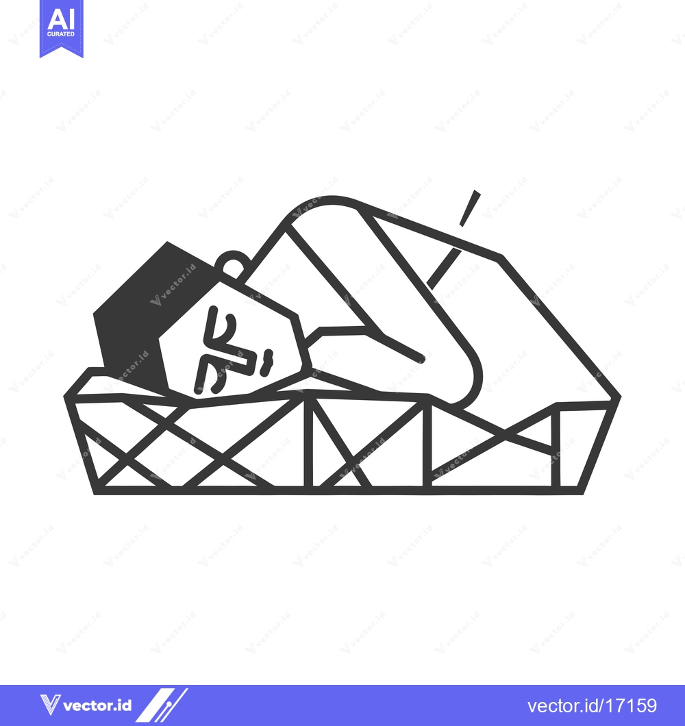 Premium Vector dari A Person Lying in a Geometric Patterned Bed