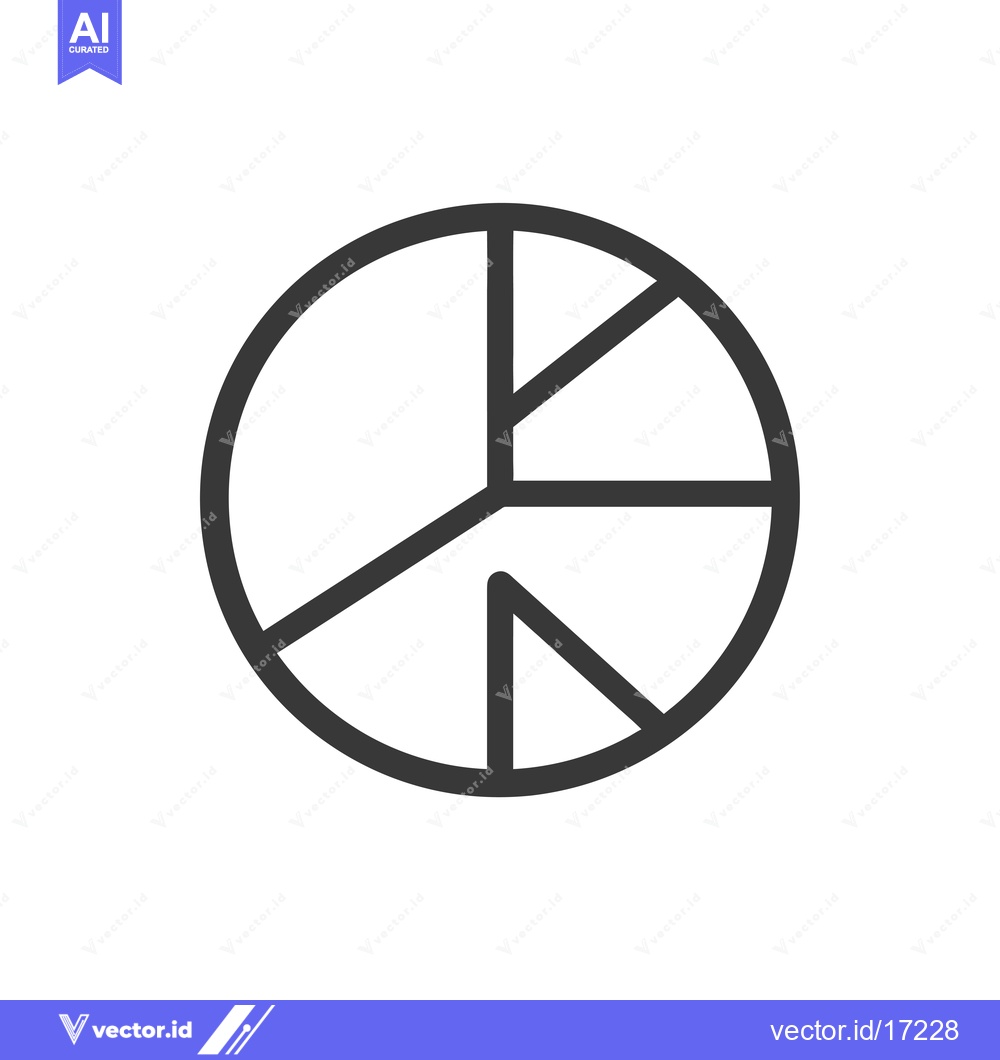 Premium Vector dari A Pie Chart Divided into Five Sections