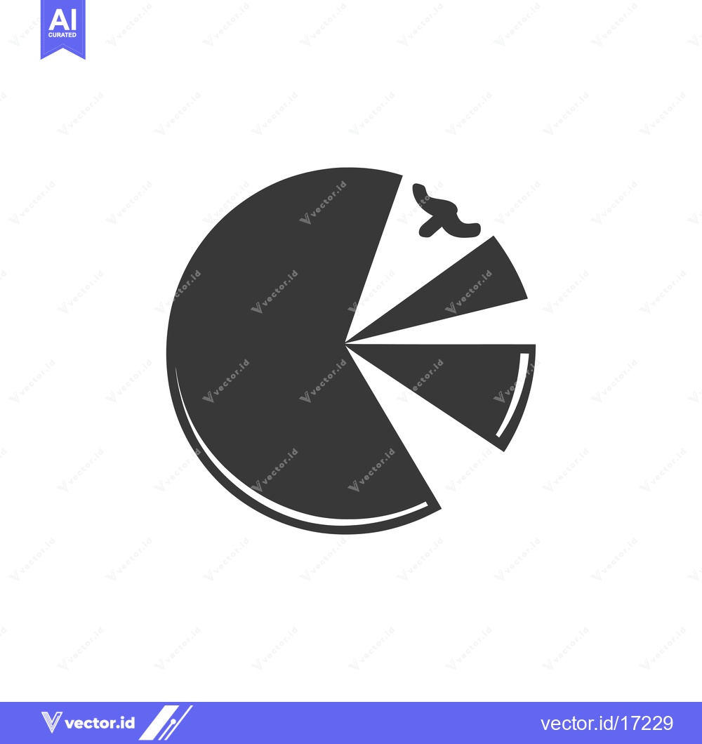 Premium Vector dari A pie chart with slices missing, depicting a fraction