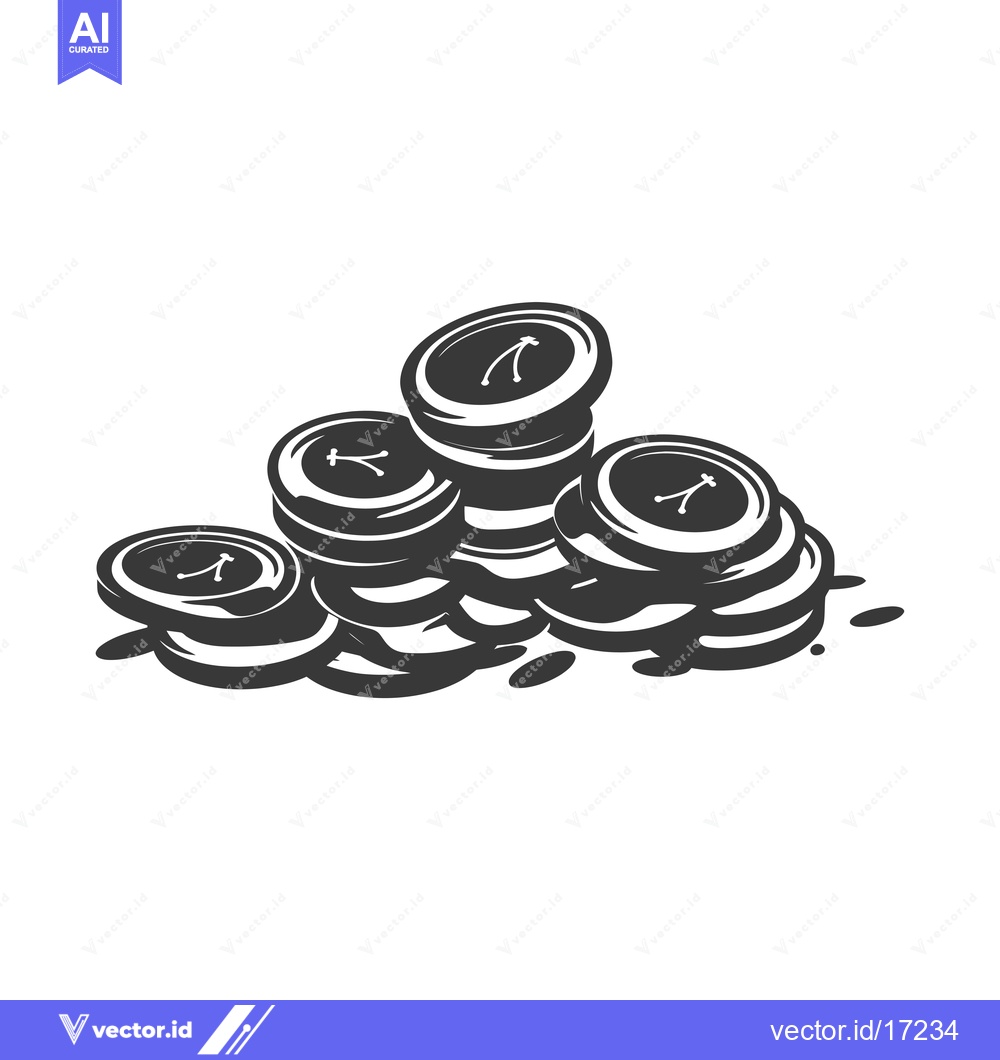 Premium Vector dari A Pile of Black and White Buttons