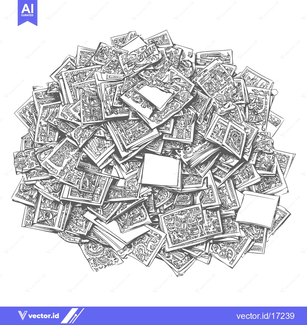 Premium Vector of A Pile of Money in a Sketch Illustration