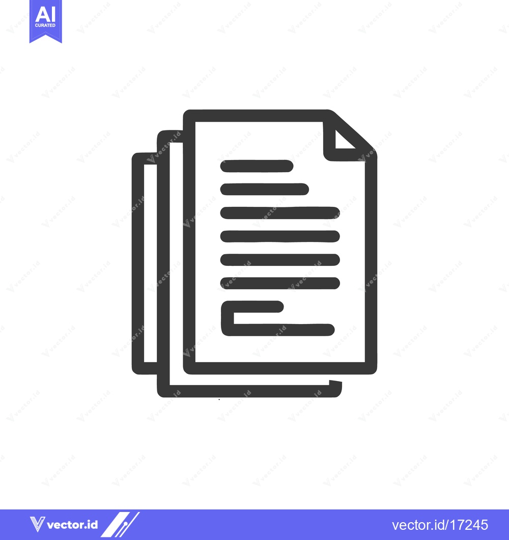 Premium Vector dari Stacked Documents Icon: Simple, Bold, and Modern Design