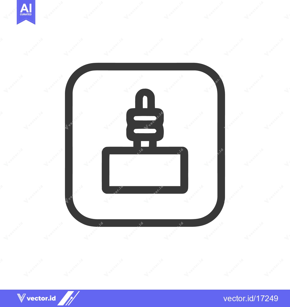 Premium Vector of Minimalist Icon of a Rectangular Object with Handle in Rounded Square