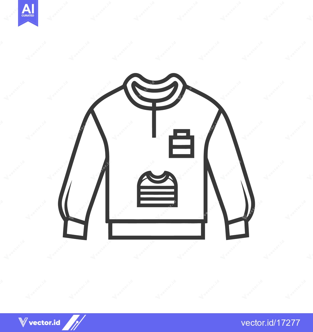 Premium Vector dari Detailed vector graphic depicting a casual long sleeve shirt design