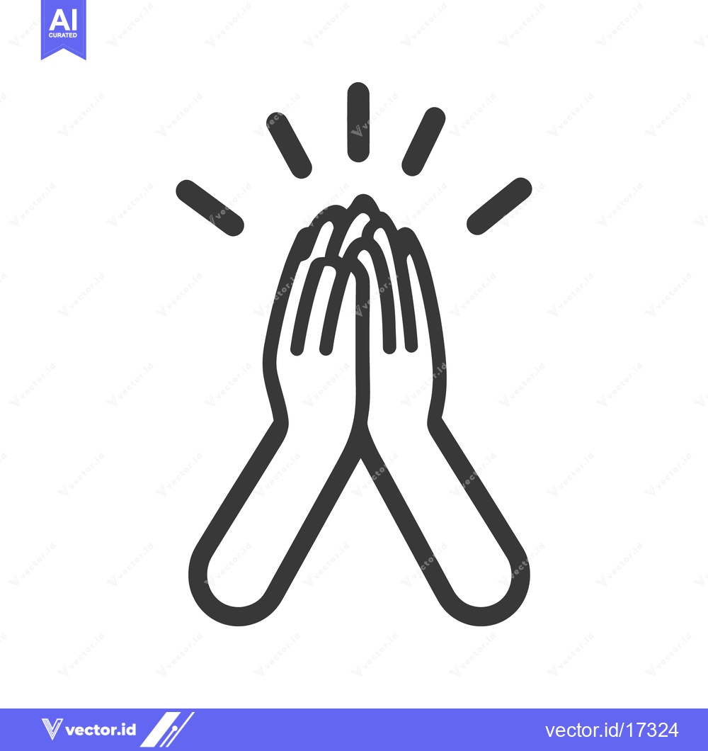 Premium Vector dari A graphical illustration of two hands clapping together enthusiastical