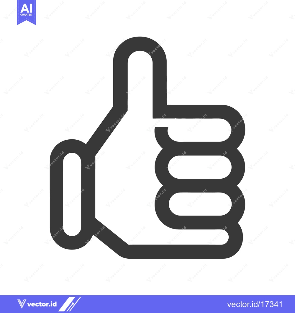 Premium Vector of Illustration of a hand making a thumbs up gesture