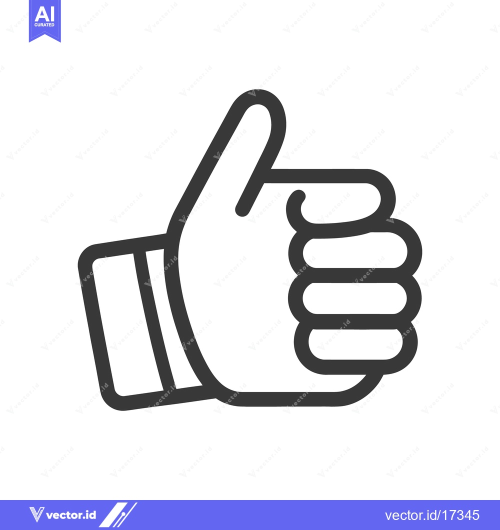 Premium Vector dari A simple graphic of a hand giving the thumbs up gesture