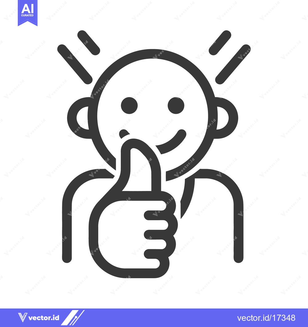 Premium Vector dari An illustration of a happy person giving a thumbs up gesture