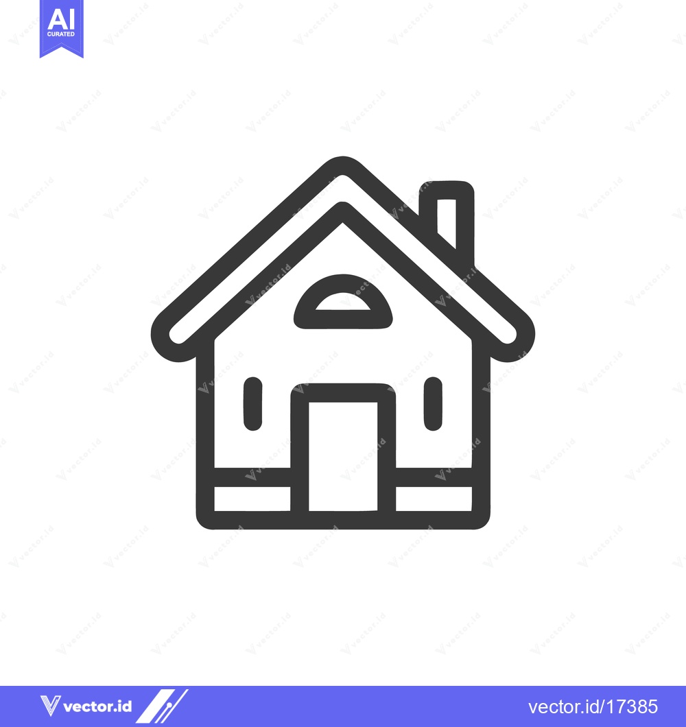 Premium Vector dari Simple Line Art Illustration of a Cozy Home