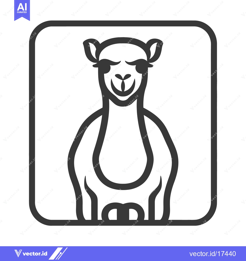 Premium Vector of A friendly stylized vector illustration of a camel animal