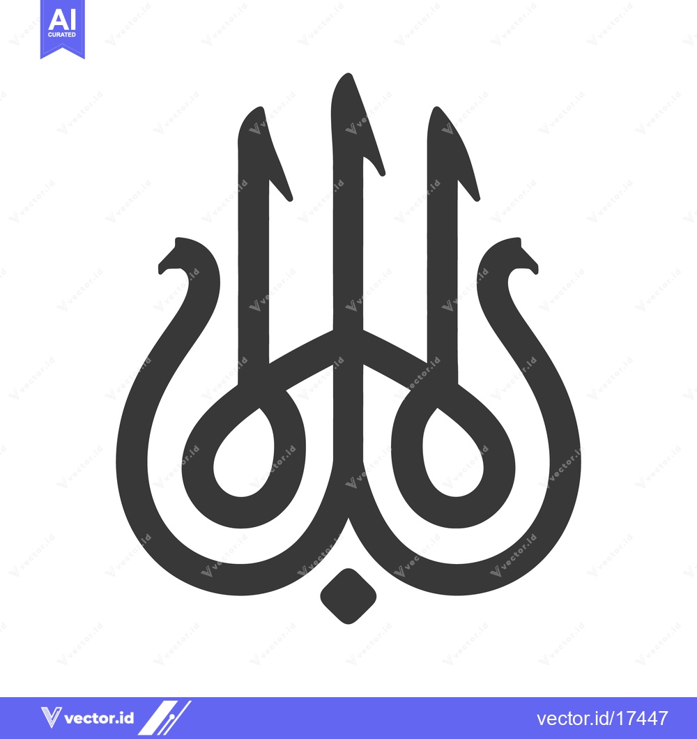 Premium Vector dari A stylized and abstract black graphic symbol on white background