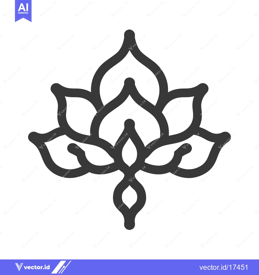 Premium Vector dari A simple black and white stylized floral blossom design