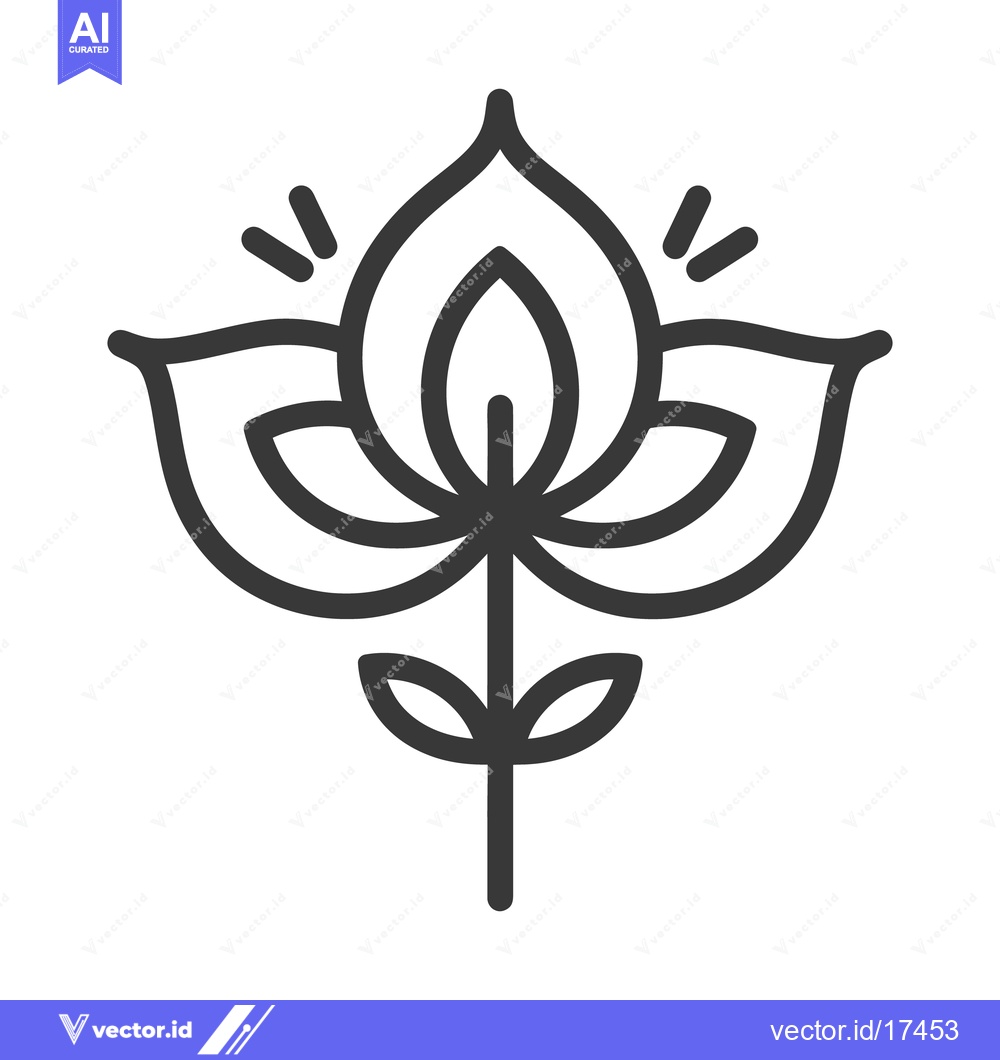 Premium Vector of A simple illustration of a symmetrical floral design element