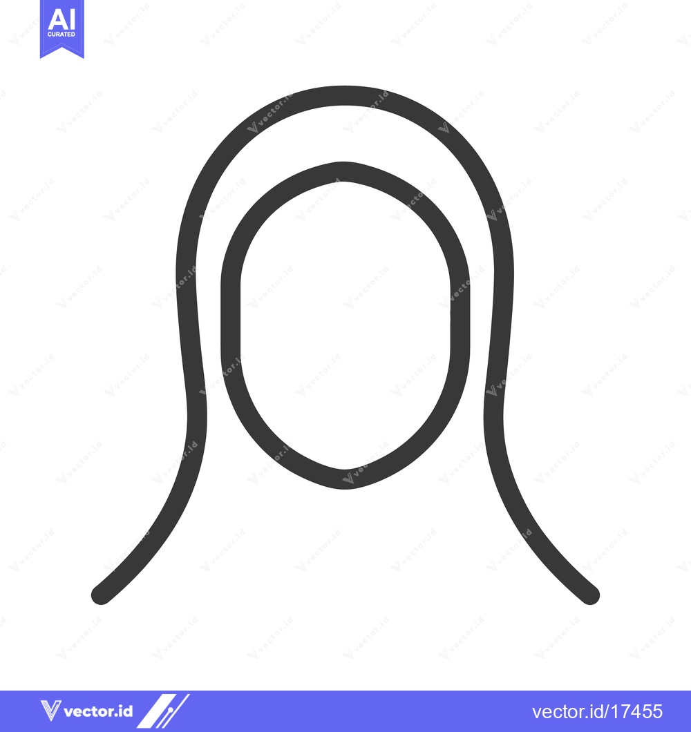 Premium Vector dari A stylized outline illustration depicting a person wearing a head cove