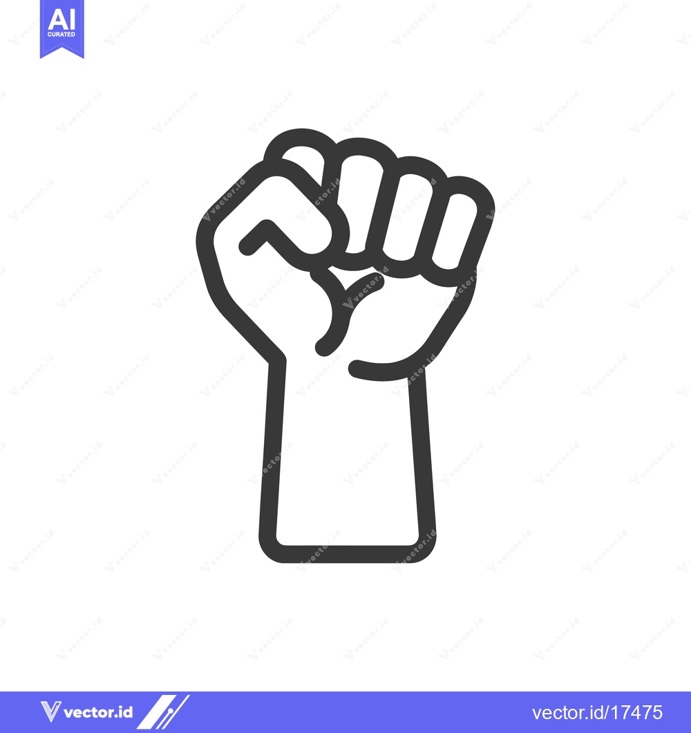 Premium Vector dari A Raised Fist, a Symbol of Resistance and Power