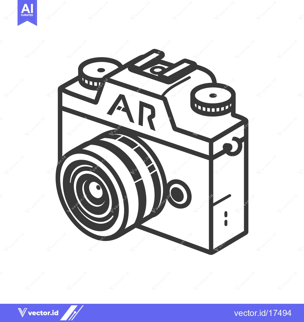 Premium Vector of A modern graphic illustration of a digital photographic camera
