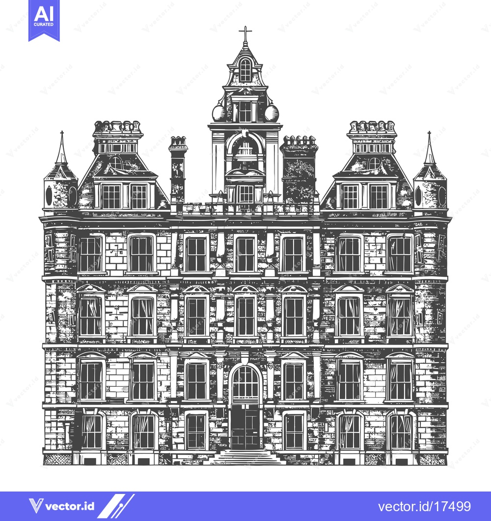 Premium Vector dari This image is a historical building