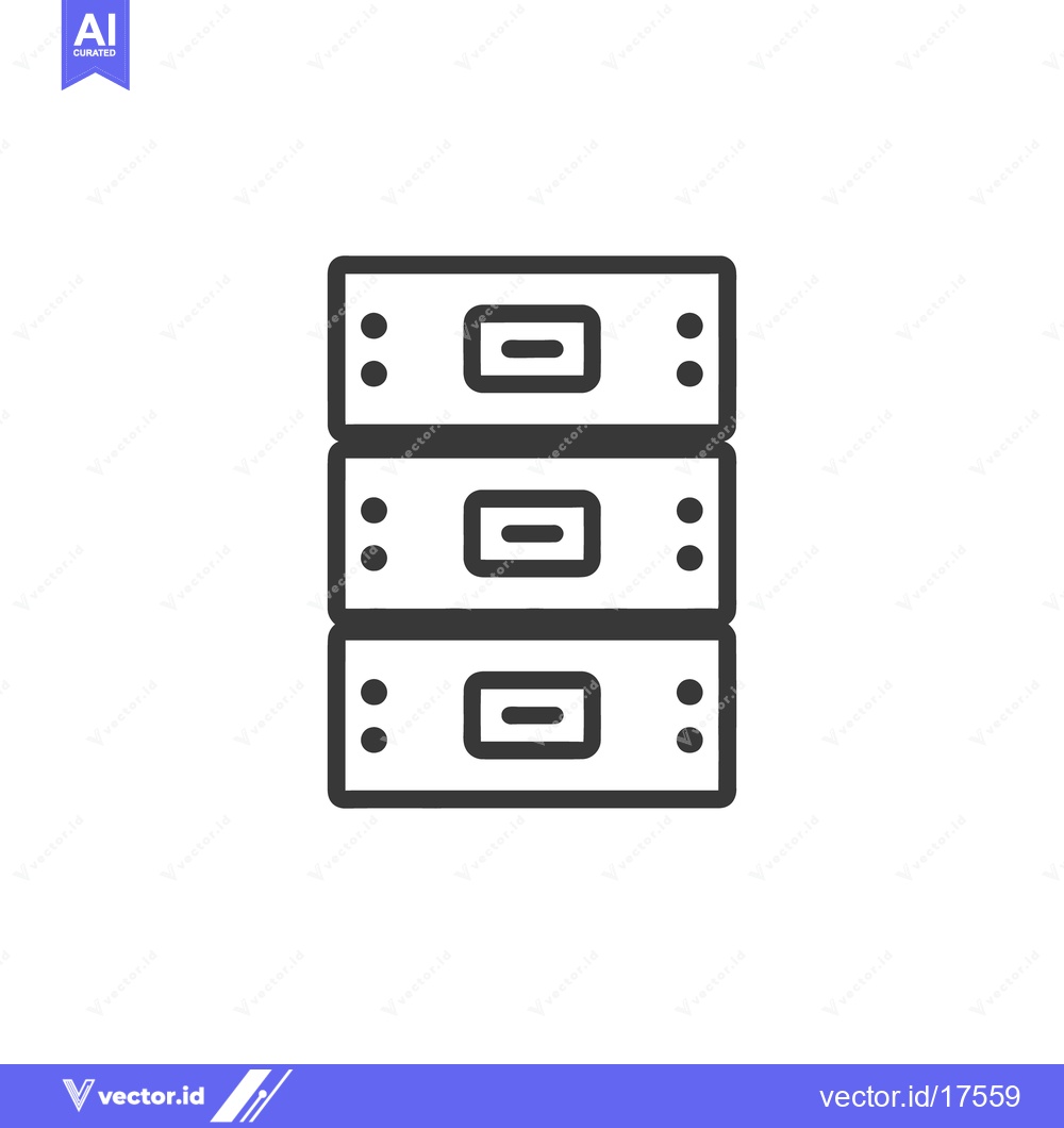 Premium Vector of A graphic illustration of three stacked electronic server units