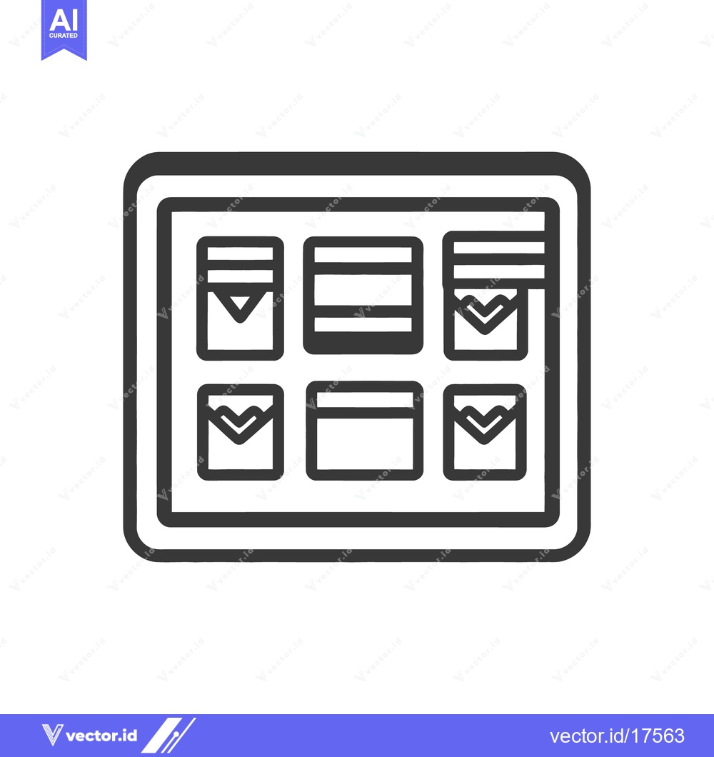 Premium Vector of A graphic illustration depicting a digital screen with icons displayed