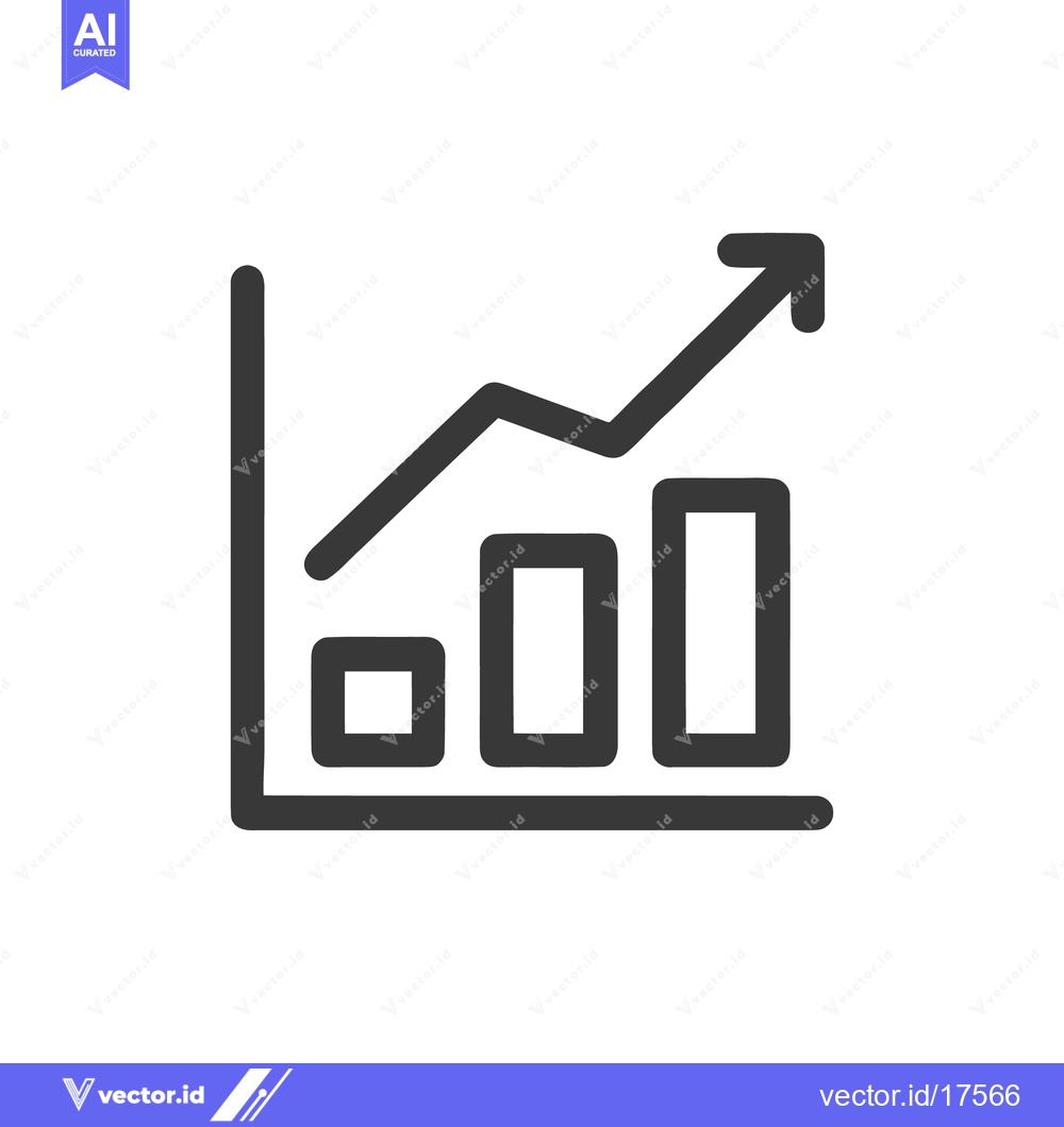 Premium Vector dari Ascending Bar Graph Icon: Business Growth and Financial Success Visual
