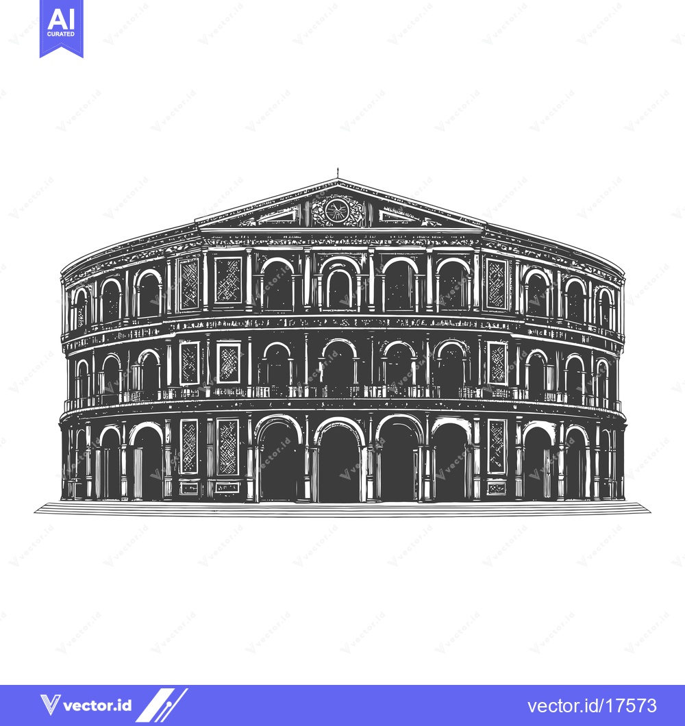 Premium Vector of A detailed sketch of the opera house edifice