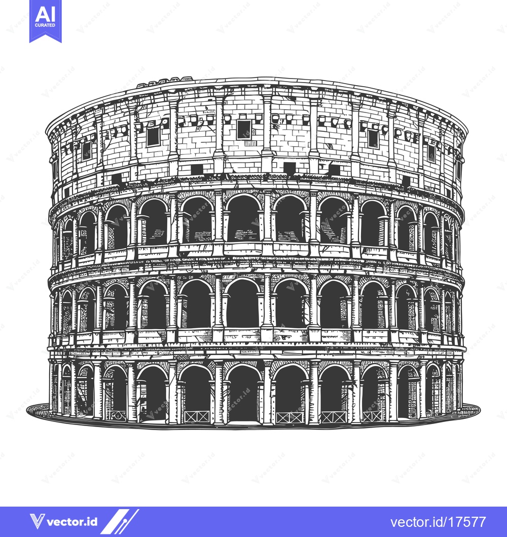 Premium Vector of The Colosseum is a historic Roman amphitheater in Italy