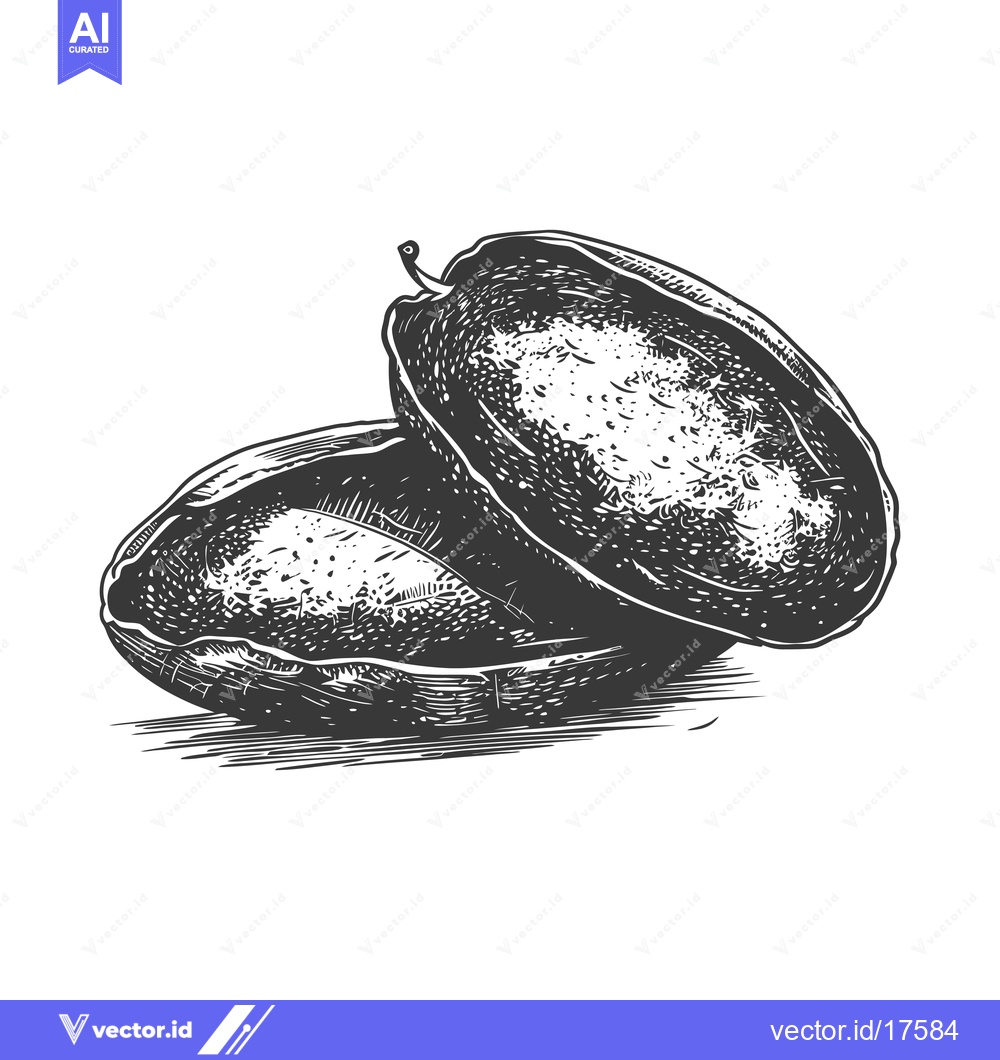 Premium Vector dari Two Dates Resting on a White Background