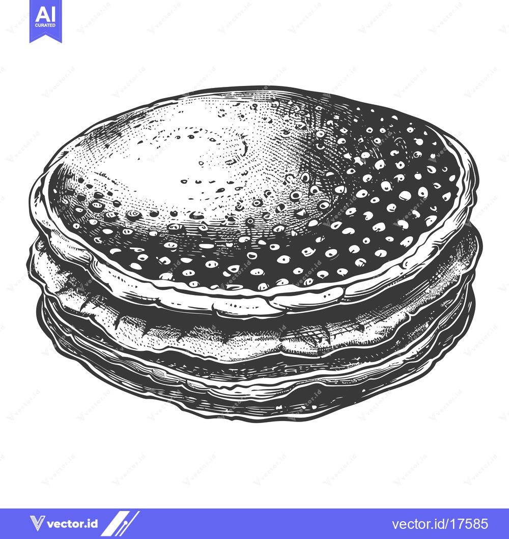 Premium Vector dari A stack of pancakes are displayed stacked neatly on a plate