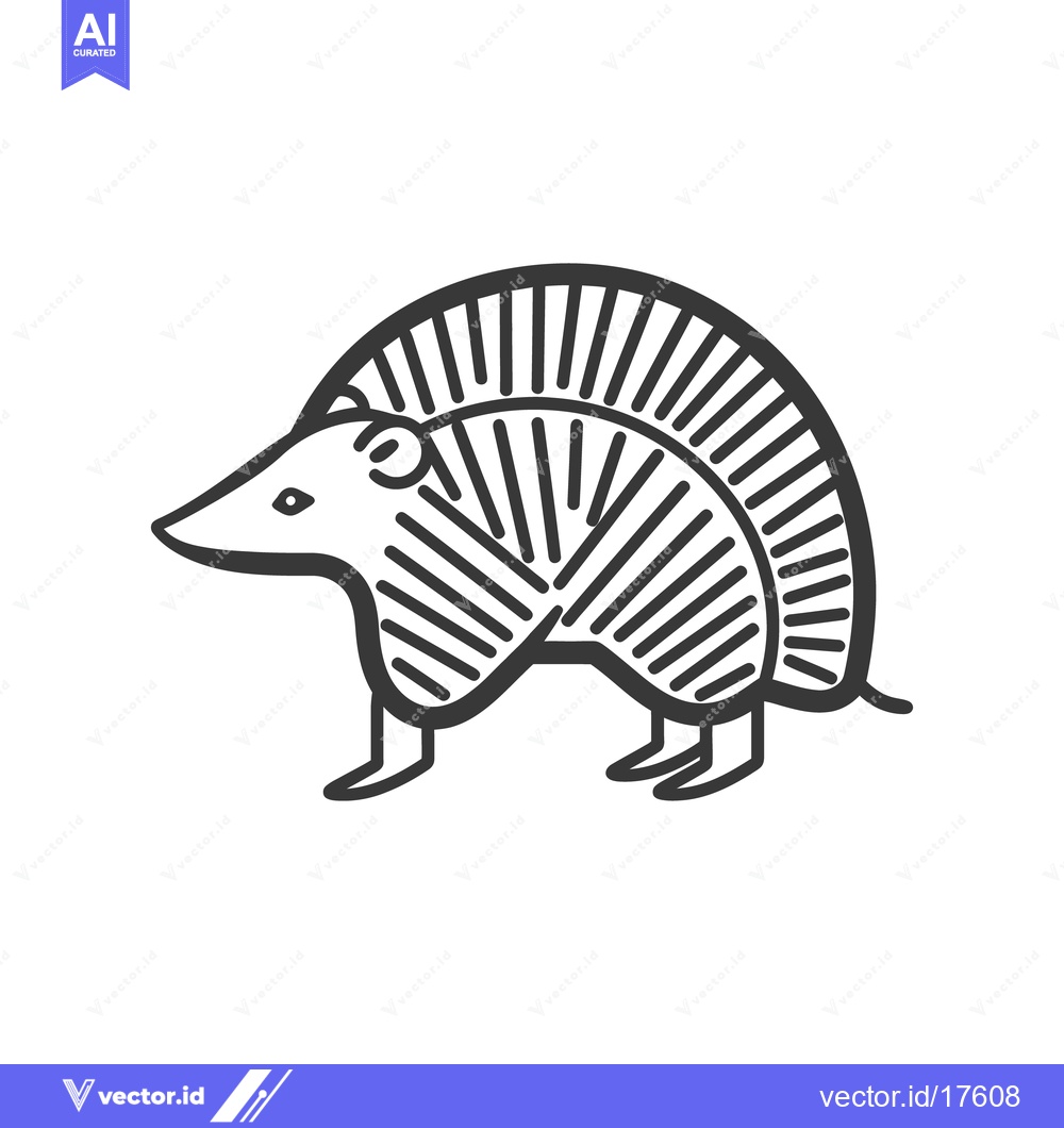 Premium Vector dari A Stylized Line Drawing Depicting a Small Animal Outline