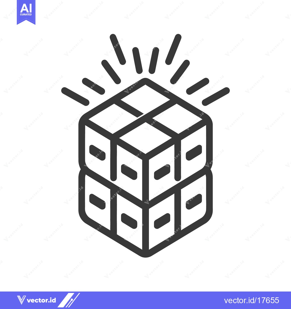 Premium Vector dari An illustrated arrangement of stacked blocks with radiant lines