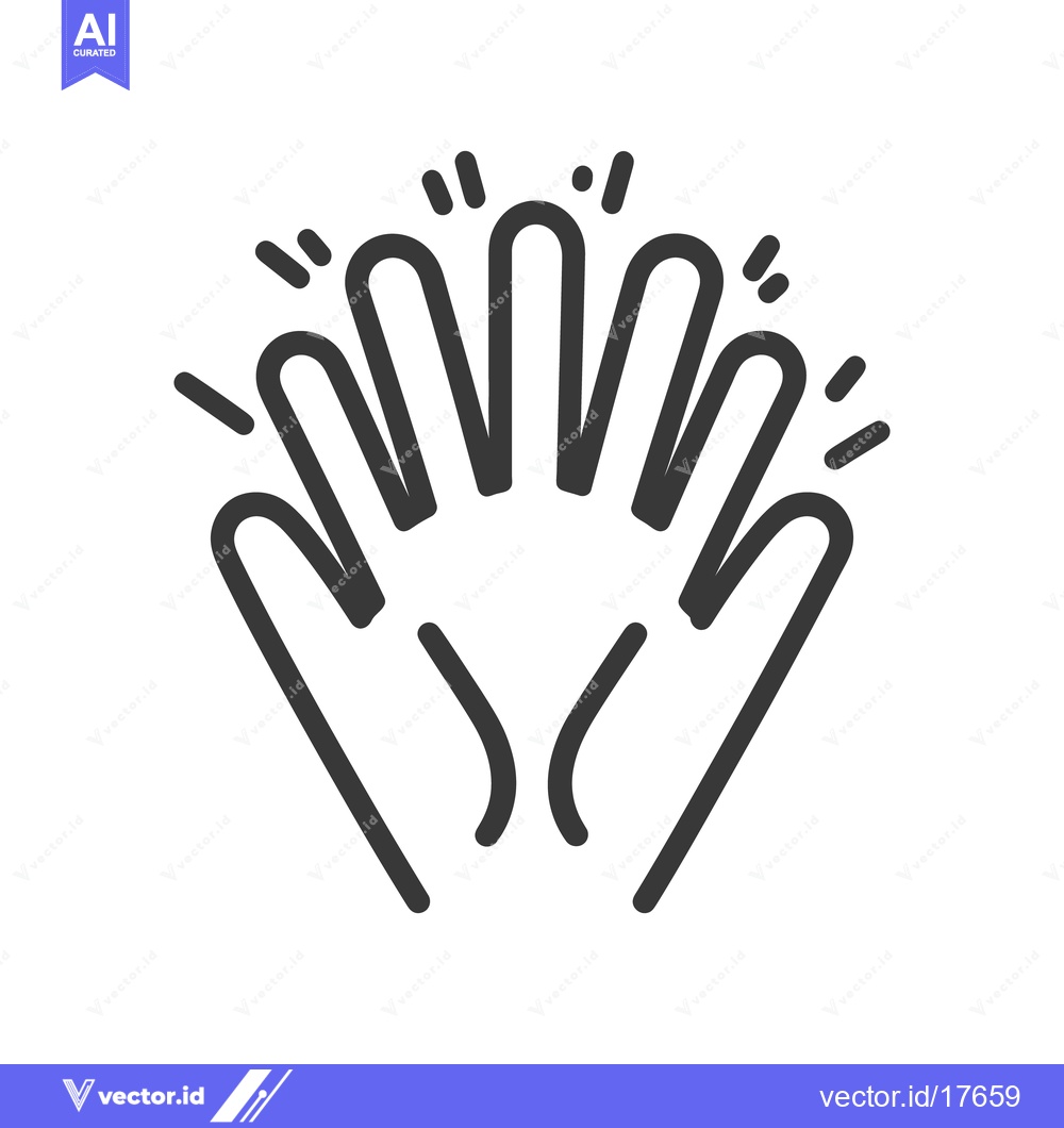 Premium Vector of Two hands shown in an illustration depicting a high five gesture