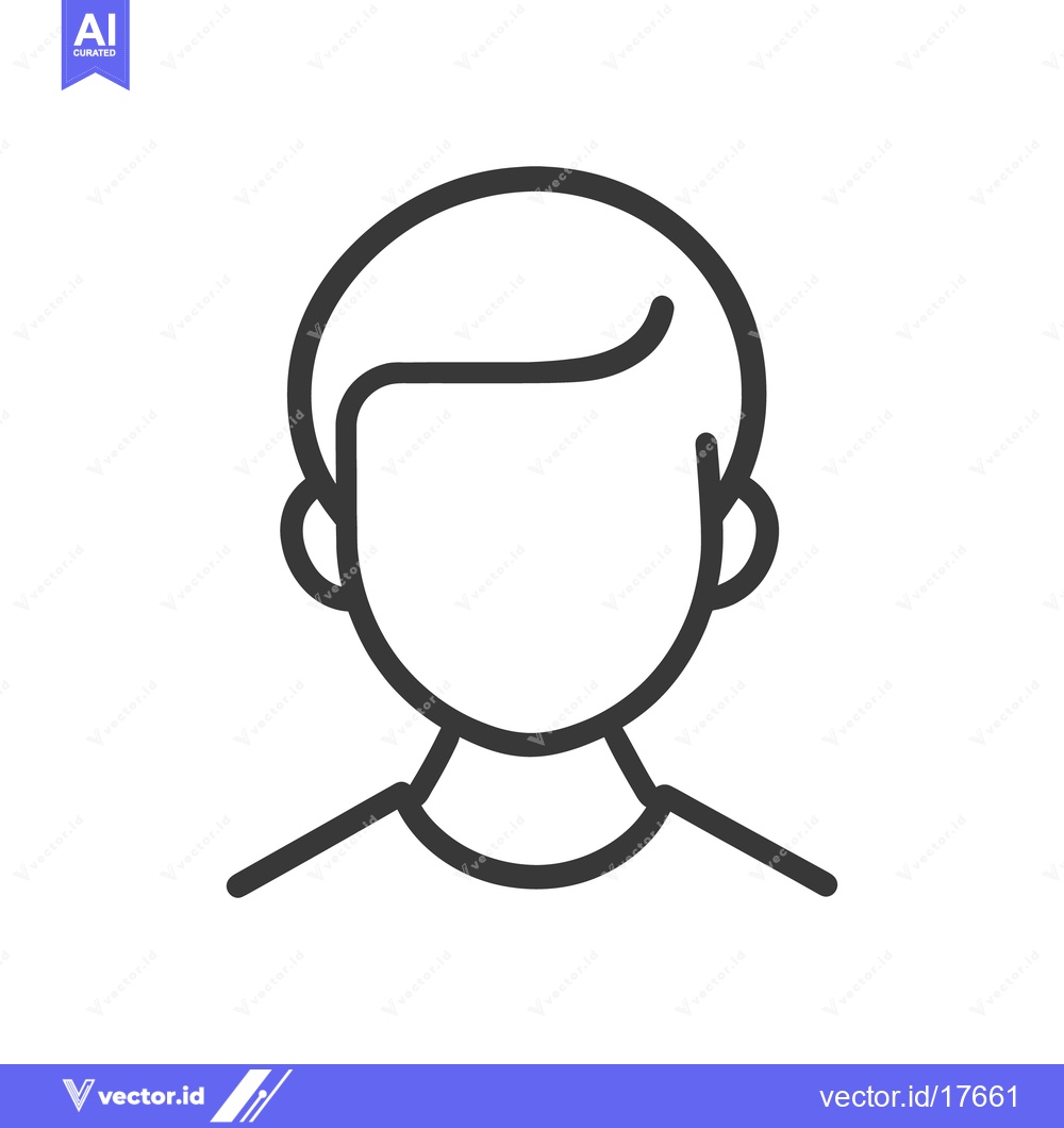 Premium Vector dari Simple graphic illustration of a persons head and shoulders