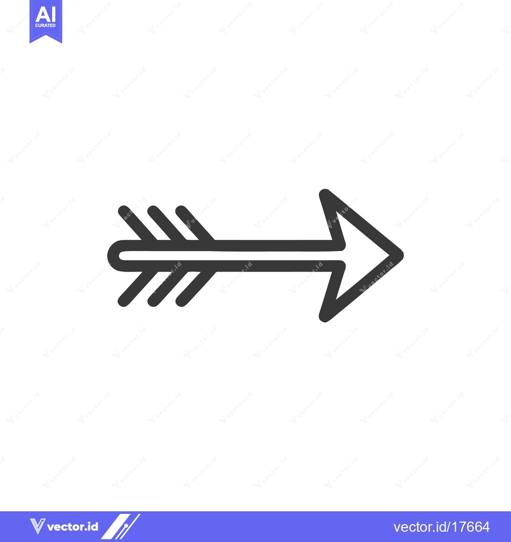 Premium Vector dari Simple Black Arrow Icon Pointing Right on White Background