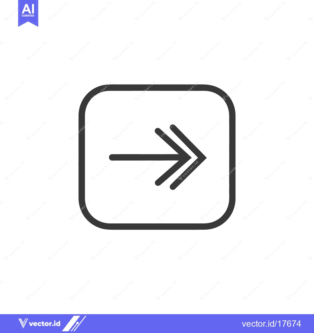 Premium Vector of A minimalist line drawing of a right pointing arrow