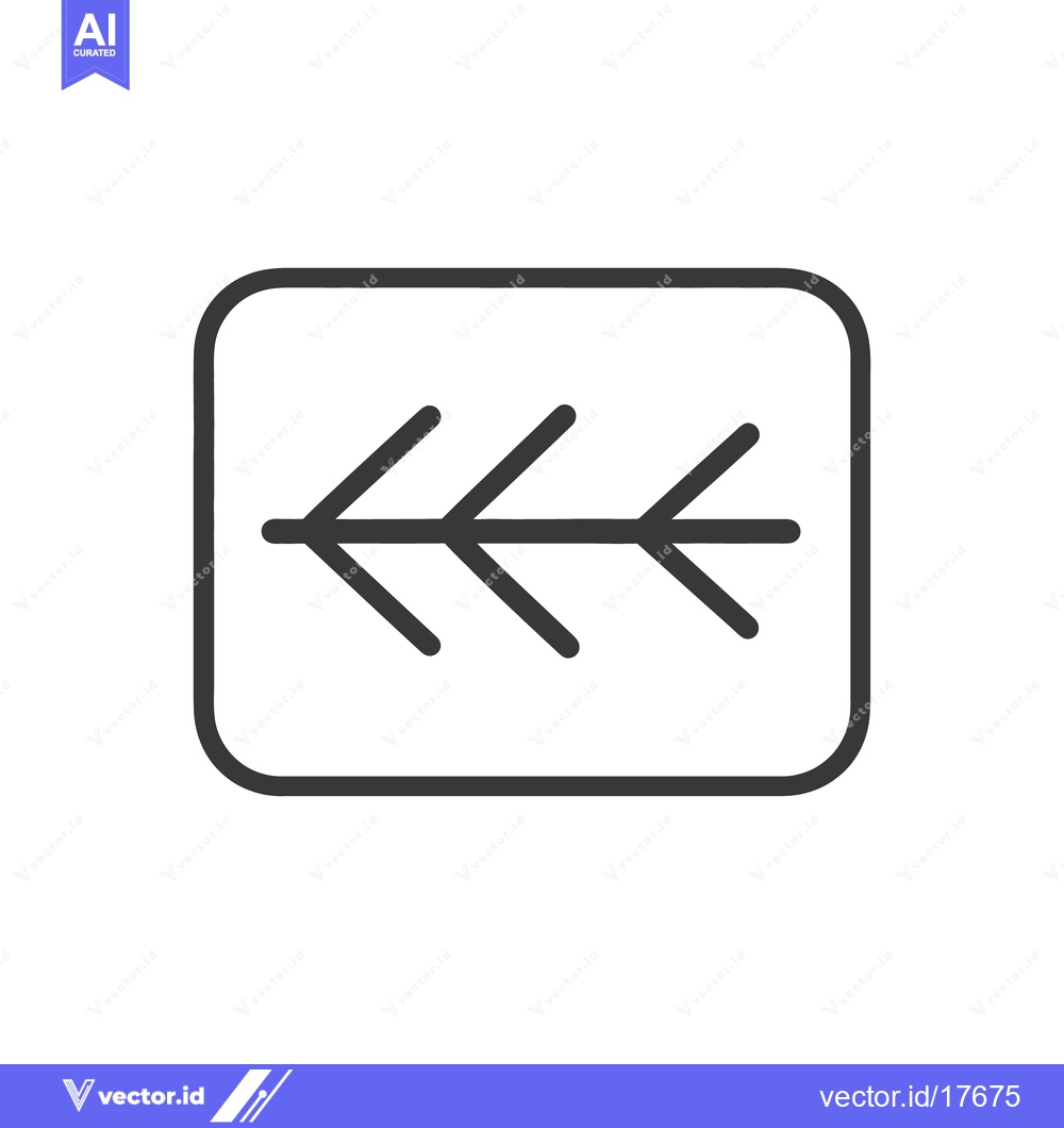 Premium Vector dari A rectangular graphic containing a directional arrow symbol in black