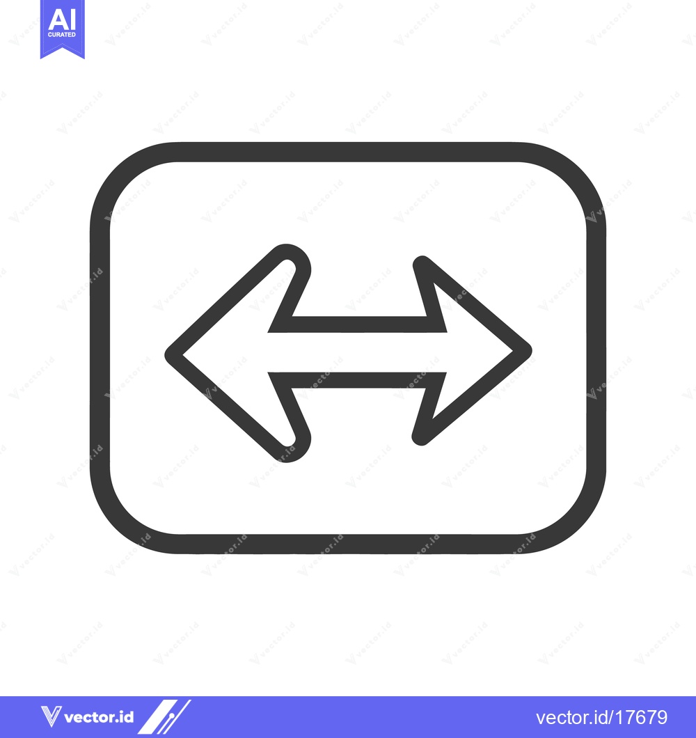 Premium Vector of Two Arrows Pointing In Opposite Directions Within A Rectangle