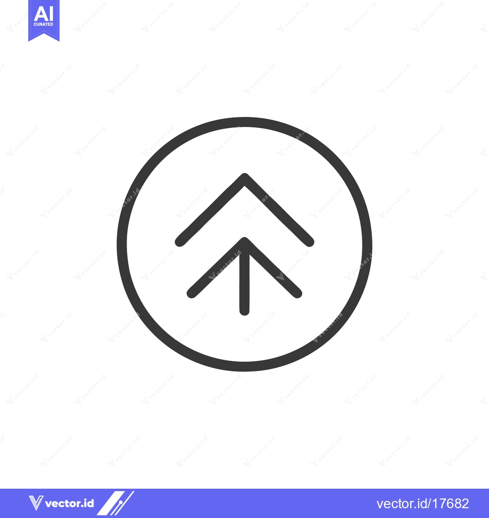 Premium Vector dari Ascend: Minimalist Icon of Two Arrows Pointing Upward in a Circle