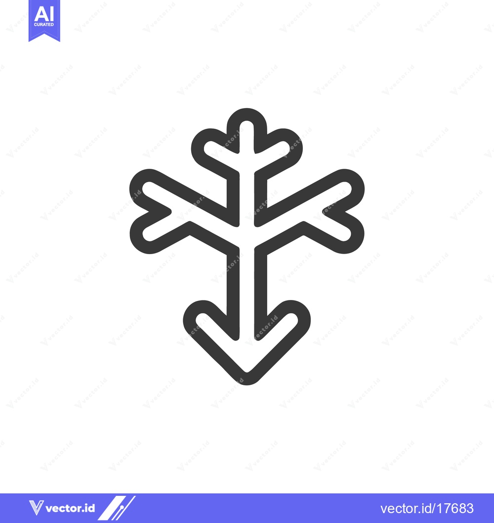 Premium Vector of Minimalist Glyph: Abstract Black Snowflake Icon on White Background